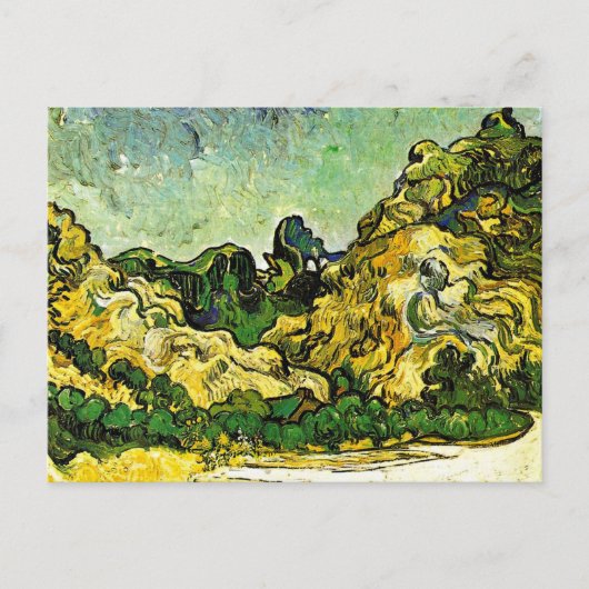 Van Gogh - Berglandschaft bei Saint-Remy Postkarte (Vorderseite)
