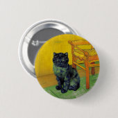 Van Gogh Black Cat Button (Vorne & Hinten)