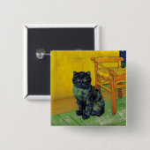 Van Gogh Black Cat Button (Vorne & Hinten)