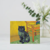 Van Gogh Black Cat Feiertagspostkarte (Stehend Vorderseite)