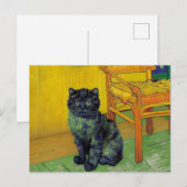 Van Gogh Black Cat Feiertagspostkarte (Vorne/Hinten)