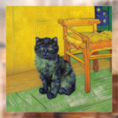 Van Gogh Black Cat Fensteraufkleber (Blatt 2)