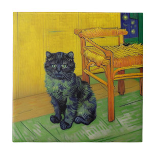 Van Gogh Black Cat Fliese