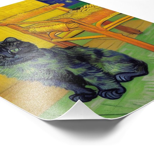 Van Gogh Black Cat Fotodruck (Ecke)