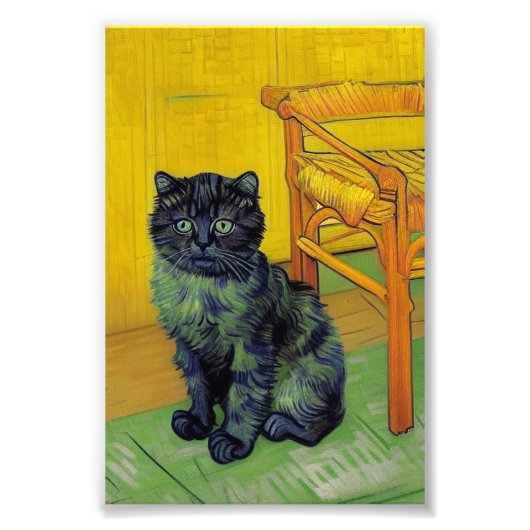 Van Gogh Black Cat Fotodruck (Vorne)