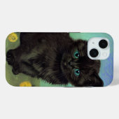 Van Gogh Black Cat Gelbe Blumen Case-Mate iPhone Hülle (Rückseite (Horizontal))