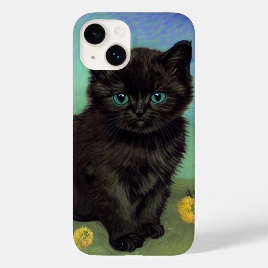 Van Gogh Black Cat Gelbe Blumen Case-Mate iPhone Hülle (Rückseite)