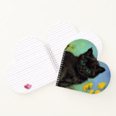 Van Gogh Black Cat Gelbe Blumen Notizblock (Innenseite)