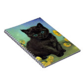 Van Gogh Black Cat Gelbe Blumen Notizblock (Rechte Seite)