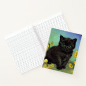 Van Gogh Black Cat Gelbe Blumen Notizblock (Innenseite)