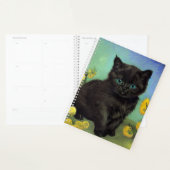 Van Gogh Black Cat Gelbe Blumen Planer (Anzeige)