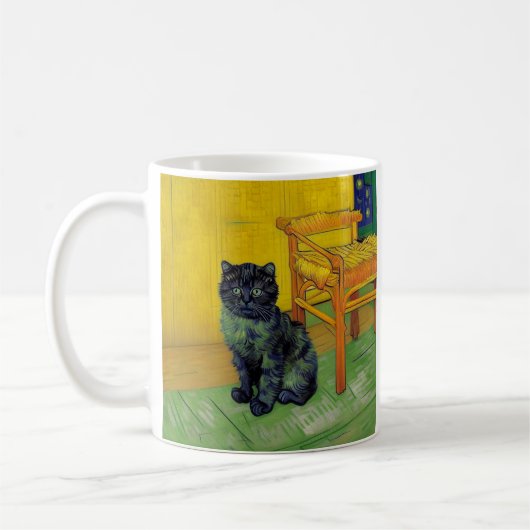 Van Gogh Black Cat Kaffeetasse (Links)