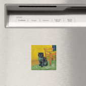 Van Gogh Black Cat Magnet (In Situ (Geschirrspüler))