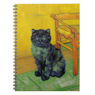 Van Gogh Black Cat Notizblock