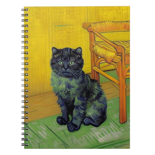 Van Gogh Black Cat Notizblock (Vorderseite)