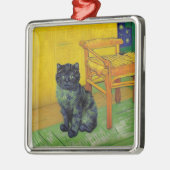 Van Gogh Black Cat Ornament Aus Metall (Links)