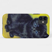 Van Gogh Black Cat Purple Flowers Case-Mate iPhone Hülle (Rückseite (Horizontal))