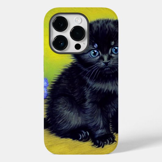 Van Gogh Black Cat Purple Flowers Case-Mate iPhone Hülle (Rückseite)