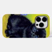 Van Gogh Black Cat Purple Flowers Case-Mate iPhone Hülle (Rückseite (Horizontal))