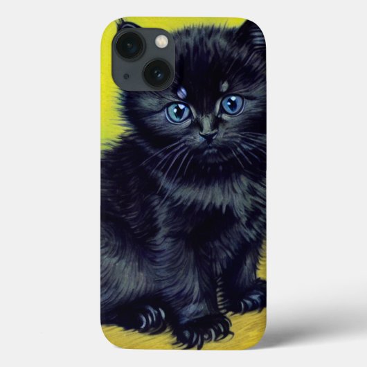 Van Gogh Black Cat Purple Flowers Case-Mate iPhone Hülle (Rückseite)