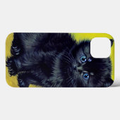 Van Gogh Black Cat Purple Flowers Case-Mate iPhone Hülle (Rückseite (Horizontal))