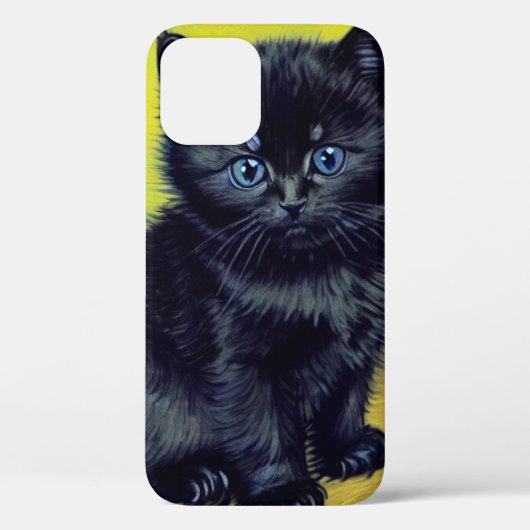 Van Gogh Black Cat Purple Flowers Case-Mate iPhone Hülle (Rückseite)