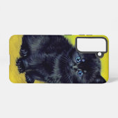 Van Gogh Black Cat Purple Flowers Samsung Galaxy Hülle (Rückseite (Horizontal))