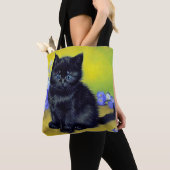 Van Gogh Black Cat Purple Flowers Tasche (Von Nahem)