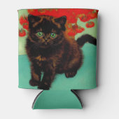 Van Gogh Black Cat Red Blume Dosenkühler (Vorderseite)