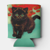 Van Gogh Black Cat Red Blume Dosenkühler (Rückseite)