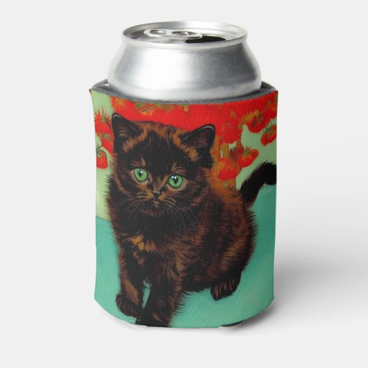 Van Gogh Black Cat Red Blume Dosenkühler (Kanne Rückseite)