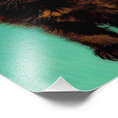 Van Gogh Black Cat Red Blume Fotodruck (Ecke)