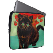 Van Gogh Black Cat Red Blume Laptopschutzhülle (Vorne Rechts)