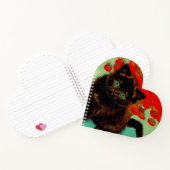 Van Gogh Black Cat Red Blume Notizblock (Innenseite)