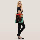 Van Gogh Black Cat Red Blume Tasche (Am Model)