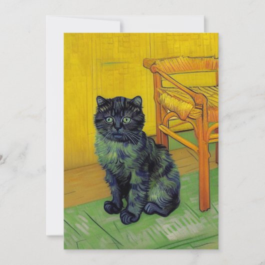 Van Gogh Black Cat Save The Date (Vorderseite)