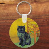 Van Gogh Black Cat Schlüsselanhänger (Rückseite)