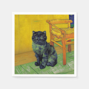 Van Gogh Black Cat Serviette
