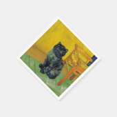 Van Gogh Black Cat Serviette (Ecke)