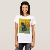 Van Gogh Black Cat T-Shirt (Vorne ganz)