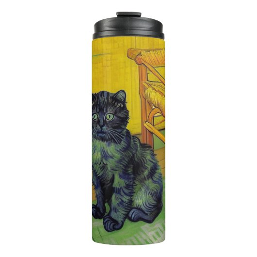 Van Gogh Black Cat Thermosbecher (Vorderseite)