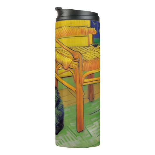 Van Gogh Black Cat Thermosbecher (Nach rechts gedreht)