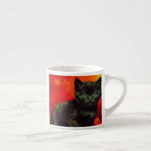 Van Gogh Black Kitten Espressotasse