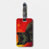 Van Gogh Black Kitten Gepäckanhänger (Rückseite vertikal)