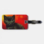 Van Gogh Black Kitten Gepäckanhänger (Rückseite horizontal)