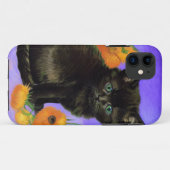 Van Gogh Black Kitten mit Sonnenblumen Case-Mate iPhone Hülle (Rückseite (Horizontal))