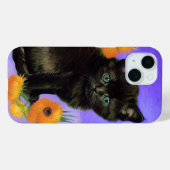 Van Gogh Black Kitten mit Sonnenblumen Case-Mate iPhone Hülle (Rückseite (Horizontal))