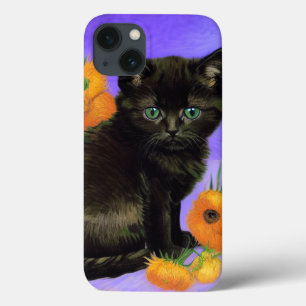 Van Gogh Black Kitten mit Sonnenblumen Case-Mate iPhone Hülle