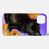 Van Gogh Black Kitten mit Sonnenblumen Case-Mate iPhone Hülle (Rückseite (Horizontal))