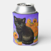 Van Gogh Black Kitten mit Sonnenblumen Dosenkühler (Kanne Rückseite)